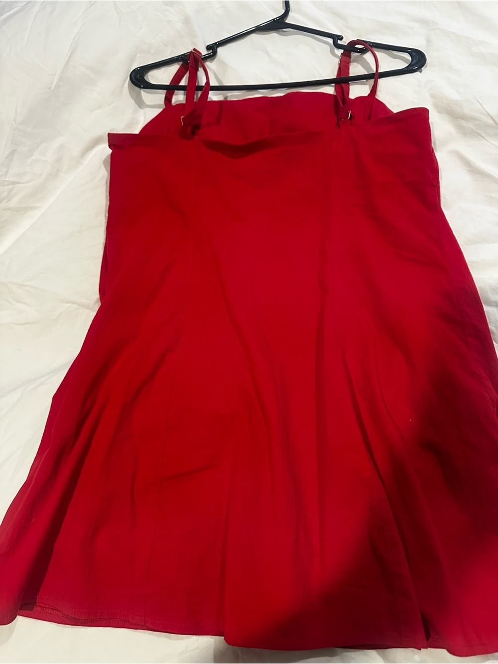 Abercrombie & Fitch Red A-Line Tie-Strap Skirt
